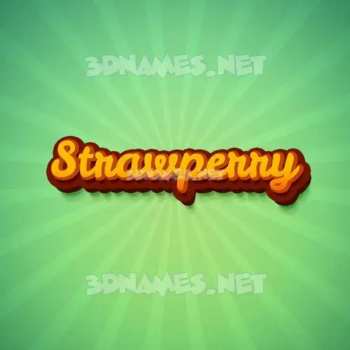 strawperry in Green Rays style - 3D name wallpaper strawperry in Green Rays style - 3D name wallpaper