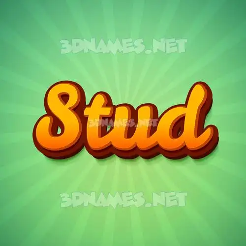 stud in Green Rays style - 3D name wallpaper stud in Green Rays style - 3D name wallpaper