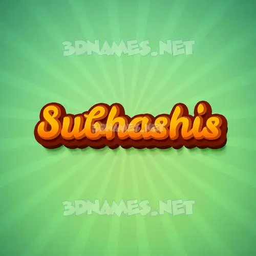 subhashis in Green Rays style - 3D name wallpaper