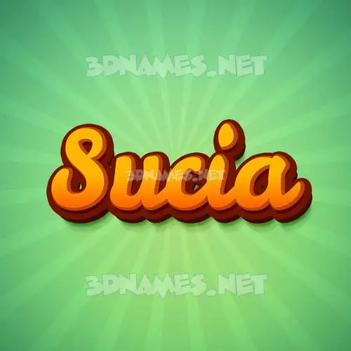 sucia in Green Rays style - 3D name wallpaper