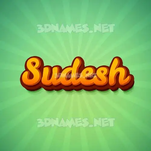 sudesh in Green Rays style - 3D name wallpaper