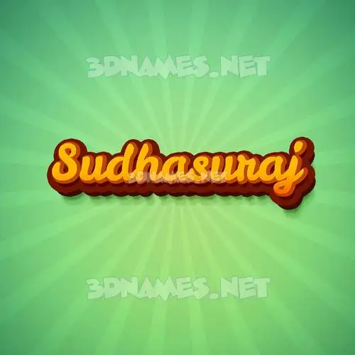 sudhasuraj in Green Rays style - 3D name wallpaper