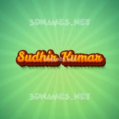 sudhir kumar in Green Rays style - 3D name wallpaper
