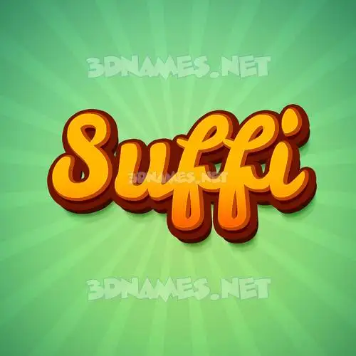 suffi in Green Rays style - 3D name wallpaper suffi in Green Rays style - 3D name wallpaper