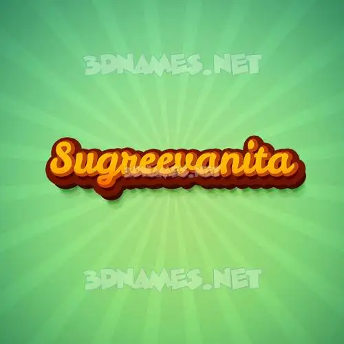 sugreevanita in Green Rays style - 3D name wallpaper