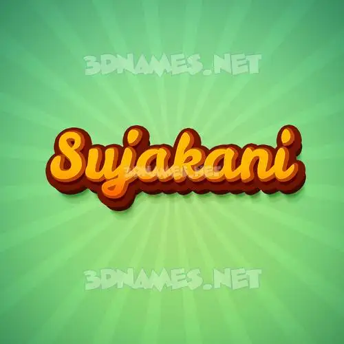 sujakani in Green Rays style - 3D name wallpaper sujakani in Green Rays style - 3D name wallpaper