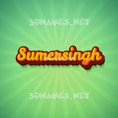 sumersingh in Green Rays style - 3D name wallpaper