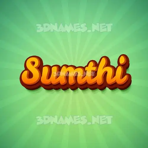 sumthi in Green Rays style - 3D name wallpaper