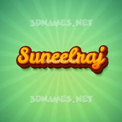 suneelraj in Green Rays style - 3D name wallpaper