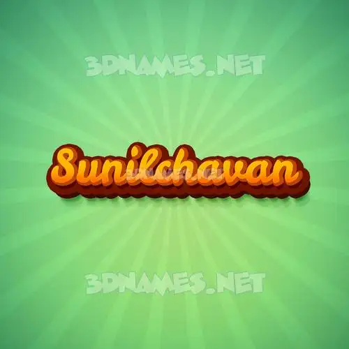 sunilchavan in Green Rays style - 3D name wallpaper