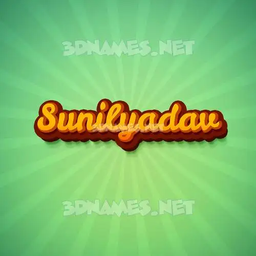 sunilyadav in Green Rays style - 3D name wallpaper