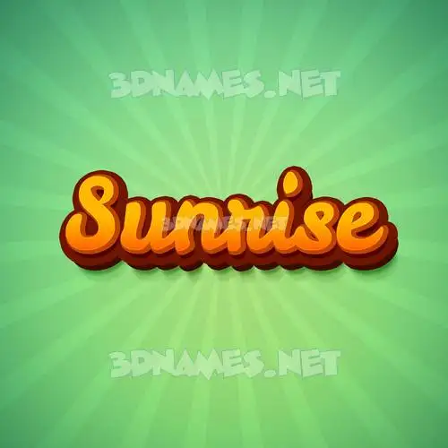 sunrise in Green Rays style - 3D name wallpaper sunrise in Green Rays style - 3D name wallpaper