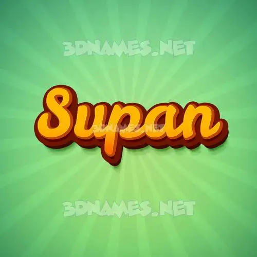 supan in Green Rays style - 3D name wallpaper