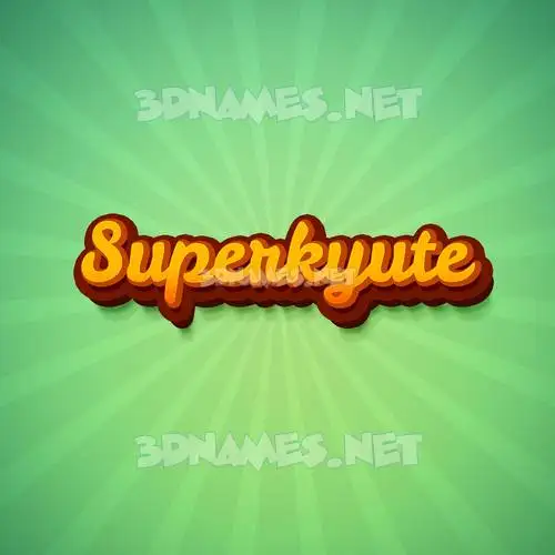 superkyute in Green Rays style - 3D name wallpaper superkyute in Green Rays style - 3D name wallpaper