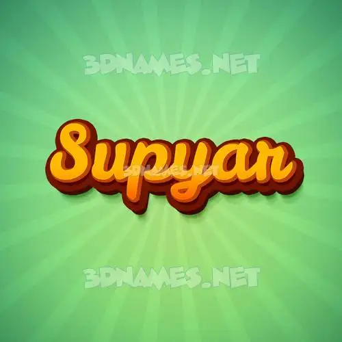 supyar in Green Rays style - 3D name wallpaper