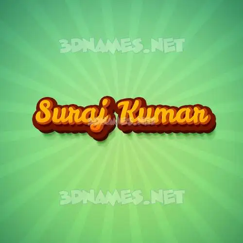 suraj kumar in Green Rays style - 3D name wallpaper