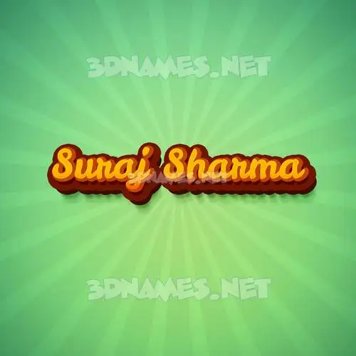 suraj sharma in Green Rays style - 3D name wallpaper suraj sharma in Green Rays style - 3D name wallpaper
