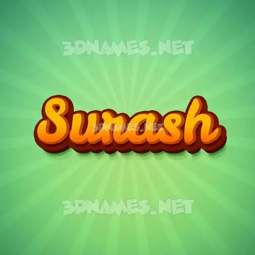 surash in Green Rays style - 3D name wallpaper