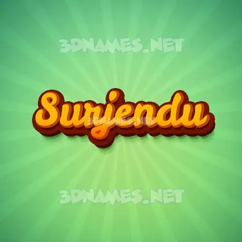 surjendu in Green Rays style - 3D name wallpaper