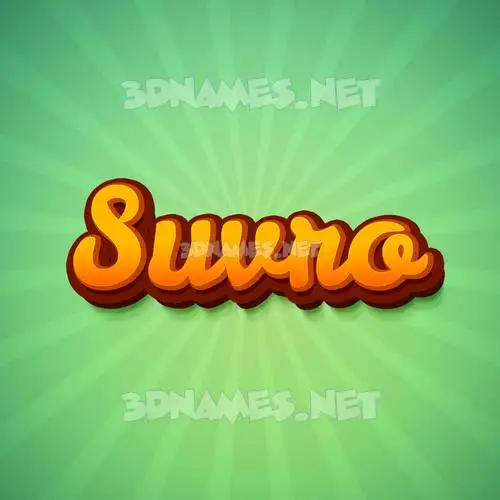 suvro in Green Rays style - 3D name wallpaper