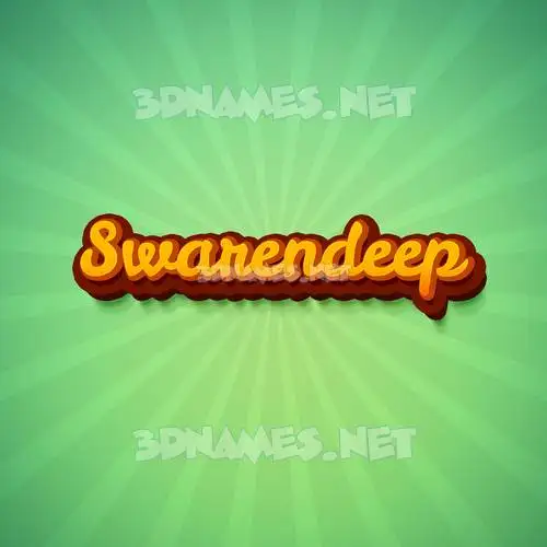 swarendeep in Green Rays style - 3D name wallpaper