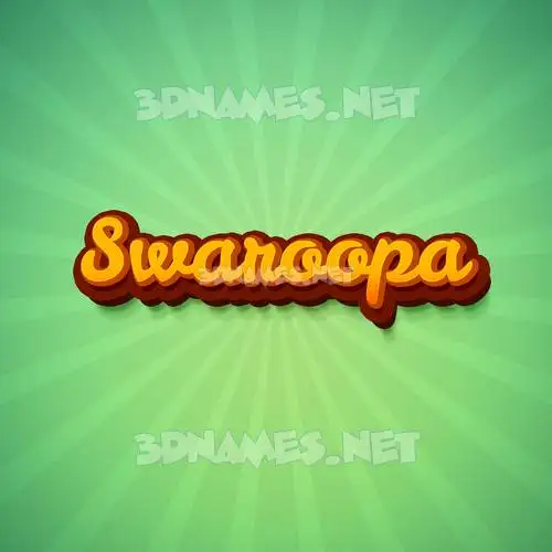 swaroopa in Green Rays style - 3D name wallpaper