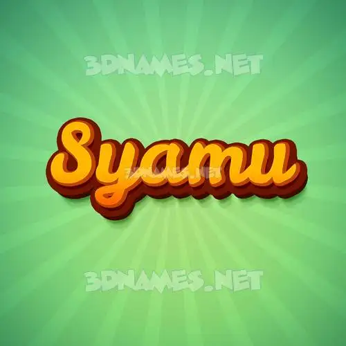 syamu in Green Rays style - 3D name wallpaper