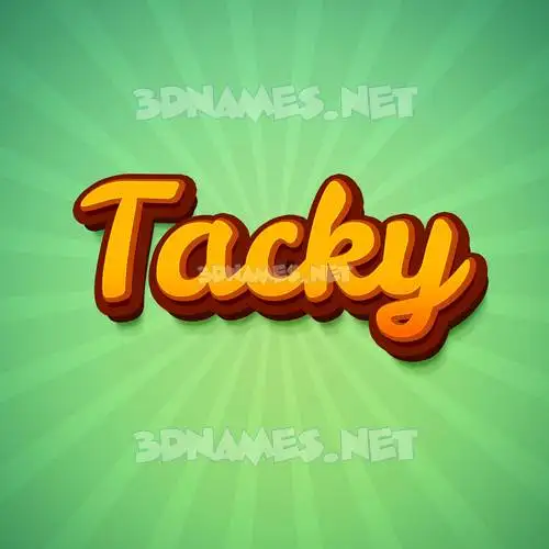 tacky in Green Rays style - 3D name wallpaper tacky in Green Rays style - 3D name wallpaper