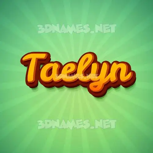 taelyn in Green Rays style - 3D name wallpaper