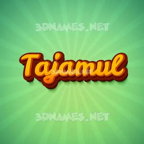 tajamul in Green Rays style - 3D name wallpaper