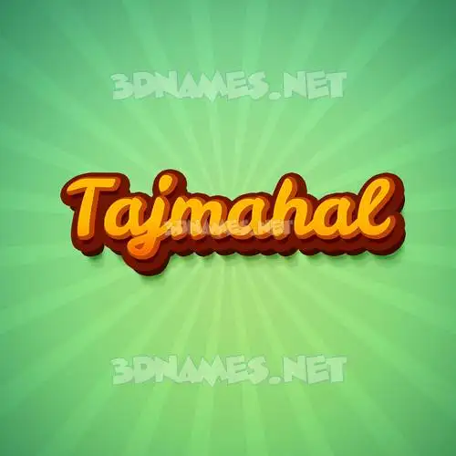 tajmahal in Green Rays style - 3D name wallpaper tajmahal in Green Rays style - 3D name wallpaper