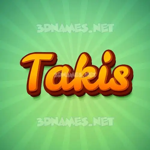 takis in Green Rays style - 3D name wallpaper