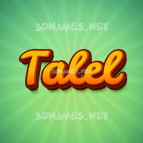 talel in Green Rays style - 3D name wallpaper talel in Green Rays style - 3D name wallpaper