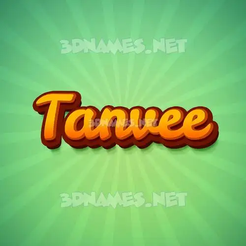 tanvee in Green Rays style - 3D name wallpaper