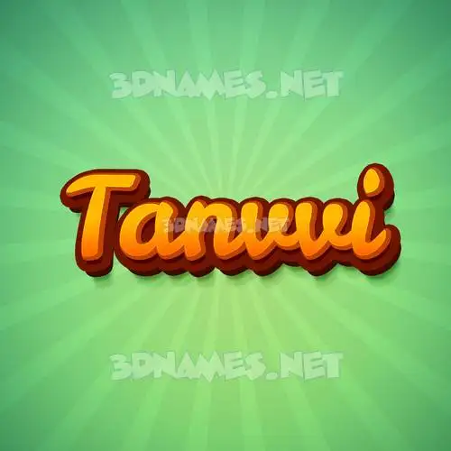 tanvvi in Green Rays style - 3D name wallpaper
