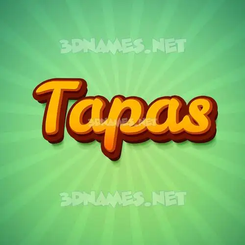 tapas in Green Rays style - 3D name wallpaper tapas in Green Rays style - 3D name wallpaper