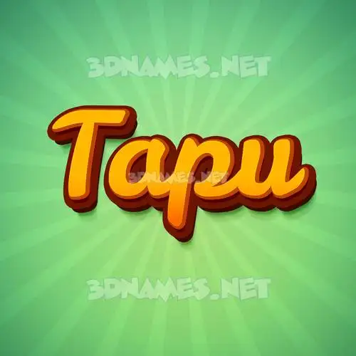 tapu in Green Rays style - 3D name wallpaper tapu in Green Rays style - 3D name wallpaper