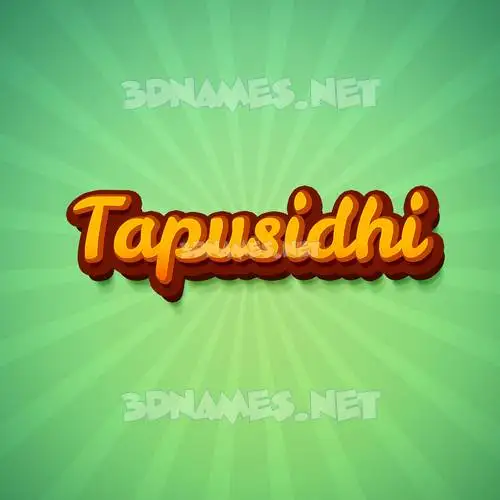 tapusidhi in Green Rays style - 3D name wallpaper
