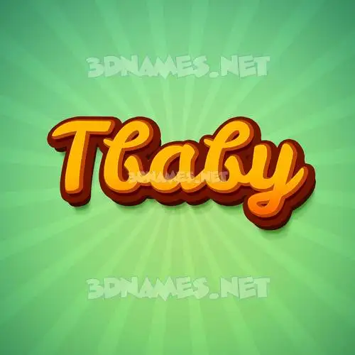 tbaby in Green Rays style - 3D name wallpaper