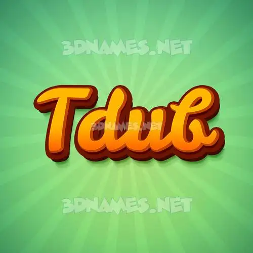 tdub in Green Rays style - 3D name wallpaper tdub in Green Rays style - 3D name wallpaper