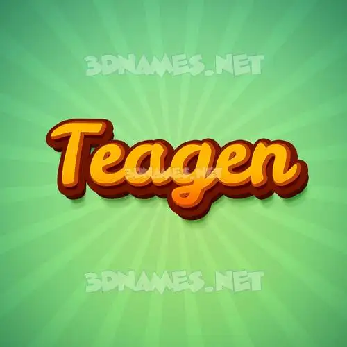 teagen in Green Rays style - 3D name wallpaper
