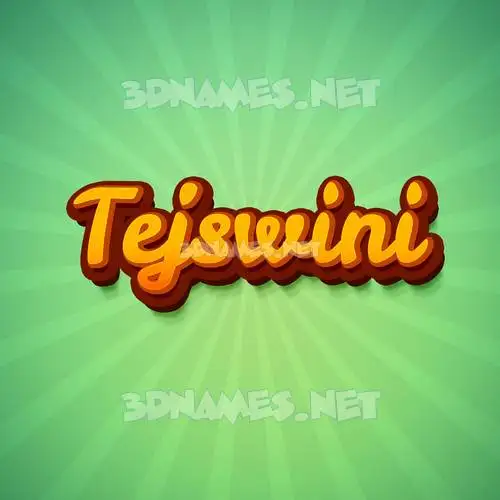 tejswini in Green Rays style - 3D name wallpaper