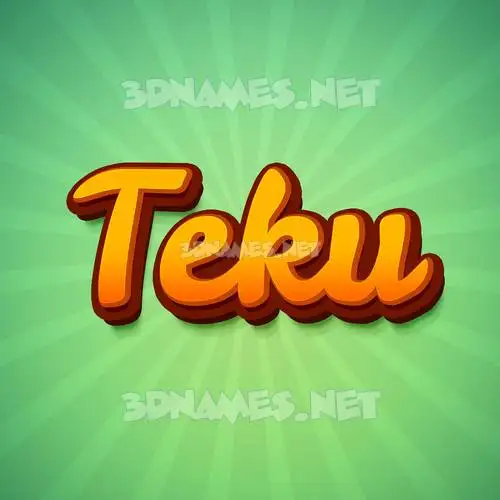 teku in Green Rays style - 3D name wallpaper teku in Green Rays style - 3D name wallpaper