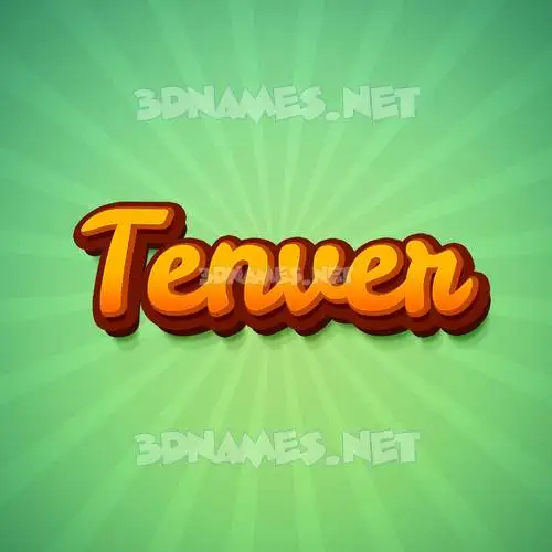 tenver in Green Rays style - 3D name wallpaper tenver in Green Rays style - 3D name wallpaper