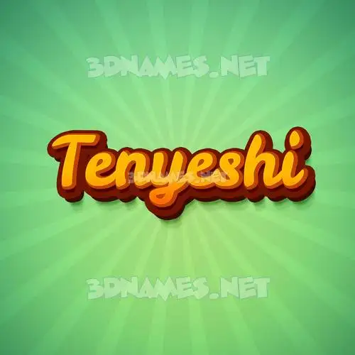 tenyeshi in Green Rays style - 3D name wallpaper