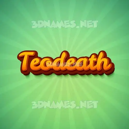 teodeath in Green Rays style - 3D name wallpaper