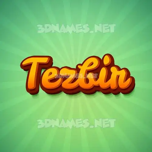 tezbir in Green Rays style - 3D name wallpaper tezbir in Green Rays style - 3D name wallpaper