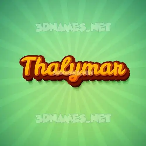 thalymar in Green Rays style - 3D name wallpaper