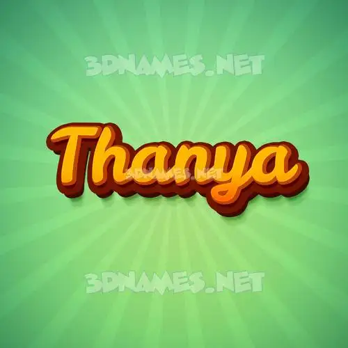 thanya in Green Rays style - 3D name wallpaper thanya in Green Rays style - 3D name wallpaper