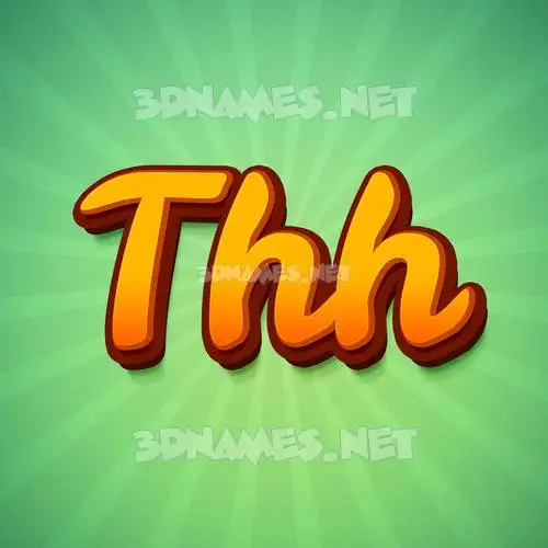 thh in Green Rays style - 3D name wallpaper thh in Green Rays style - 3D name wallpaper